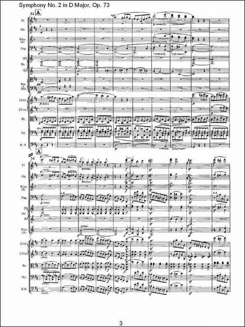 D大调第二交响曲,-Op.73第一乐章-其他谱