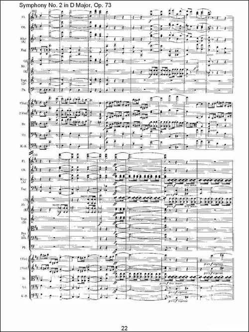 D大调第二交响曲,-Op.73第一乐章-其他谱