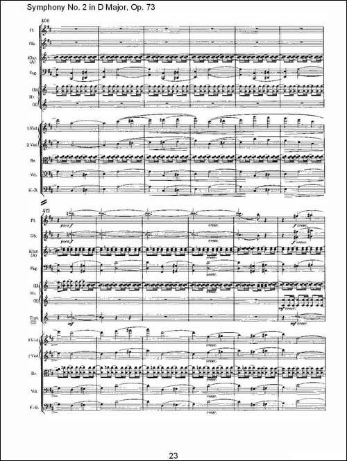 D大调第二交响曲,-Op.73第一乐章-其他谱
