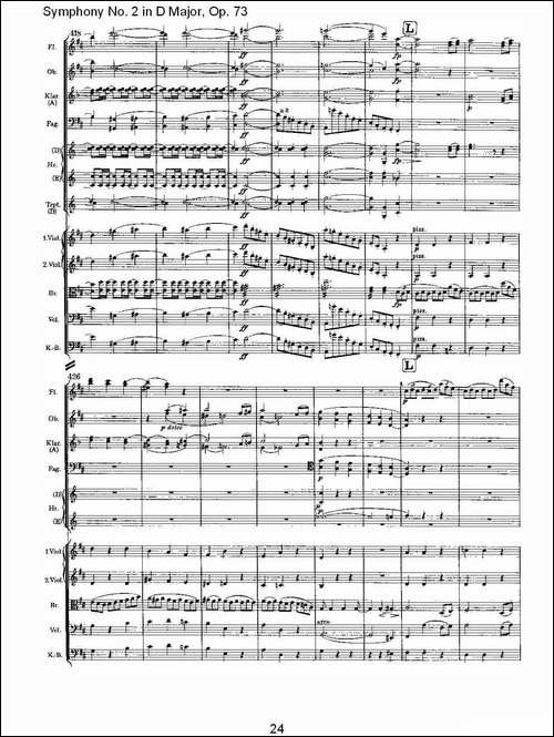D大调第二交响曲,-Op.73第一乐章-其他谱