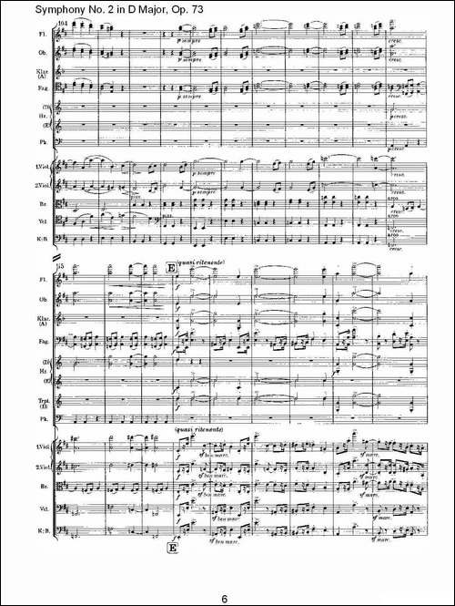 D大调第二交响曲,-Op.73第一乐章-其他谱
