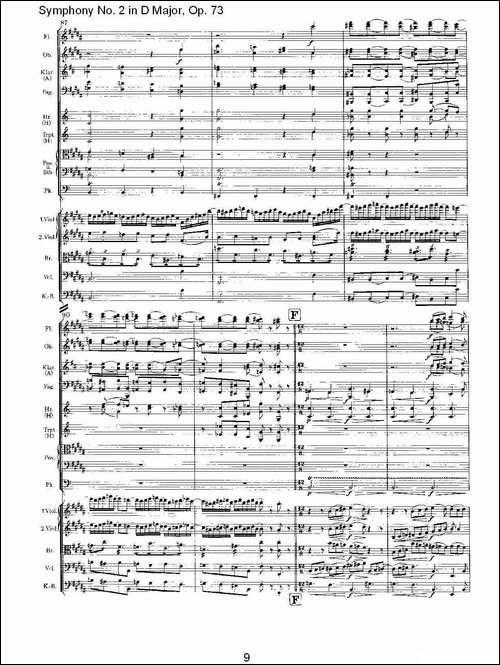D大调第二交响曲,-Op.73第二乐章-其他谱