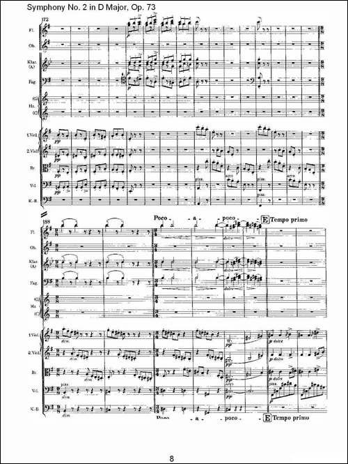 D大调第二交响曲,-Op.73第三乐章-其他谱