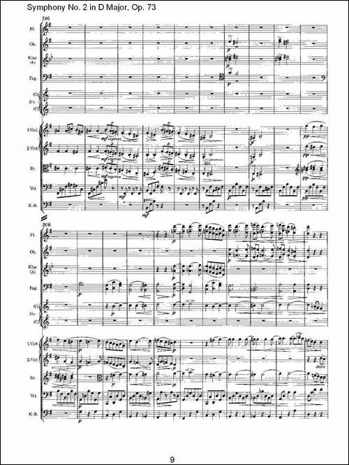 D大调第二交响曲,-Op.73第三乐章-其他谱