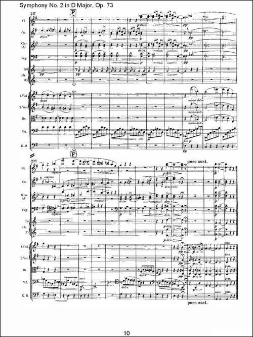 D大调第二交响曲,-Op.73第三乐章-其他谱