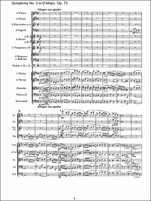 D大调第二交响曲,-Op.73第四乐章-其他谱