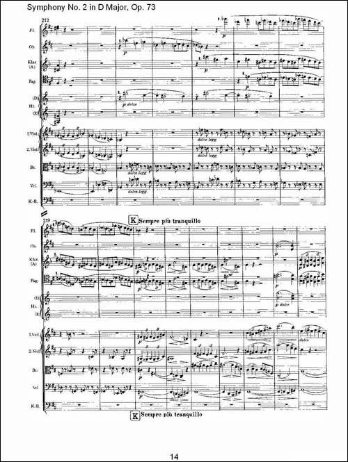 D大调第二交响曲,-Op.73第四乐章-其他谱