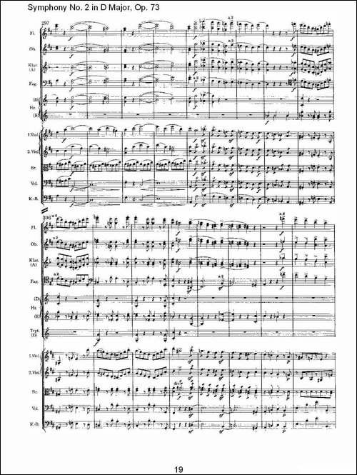 D大调第二交响曲,-Op.73第四乐章-其他谱