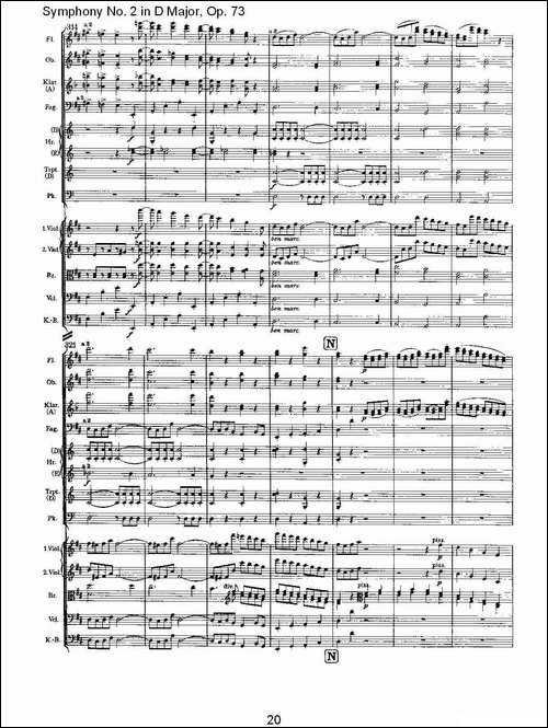 D大调第二交响曲,-Op.73第四乐章-其他谱