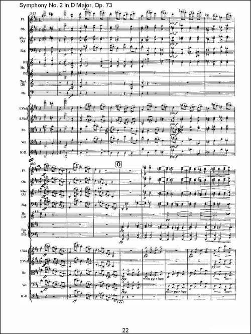 D大调第二交响曲,-Op.73第四乐章-其他谱