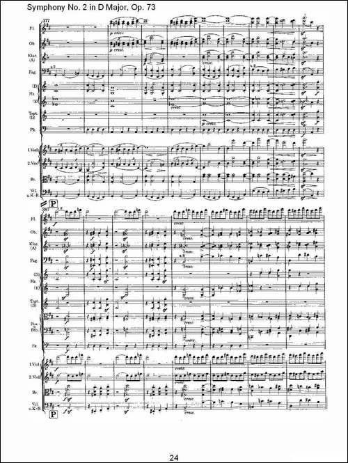 D大调第二交响曲,-Op.73第四乐章-其他谱