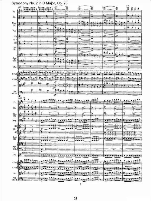 D大调第二交响曲,-Op.73第四乐章-其他谱