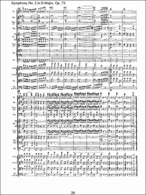 D大调第二交响曲,-Op.73第四乐章-其他谱