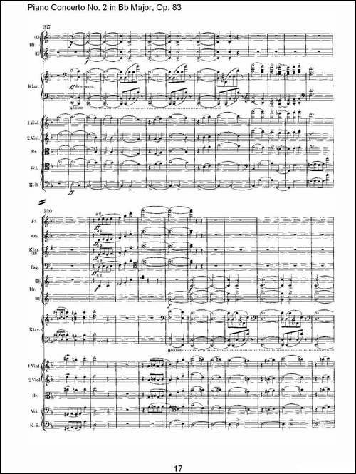 Bb大调钢琴第二协奏曲,-Op.83第二乐章-其他谱