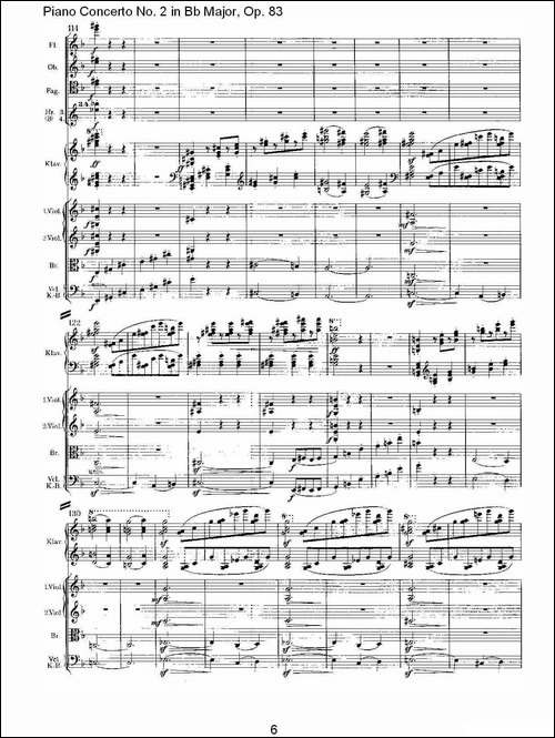 Bb大调钢琴第二协奏曲,-Op.83第二乐章-其他谱