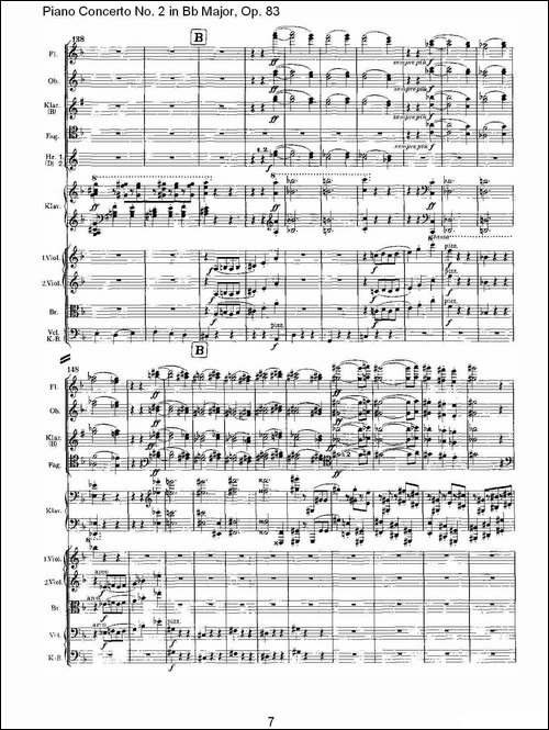 Bb大调钢琴第二协奏曲,-Op.83第二乐章-其他谱