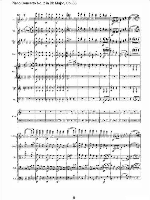 Bb大调钢琴第二协奏曲,-Op.83第二乐章-其他谱