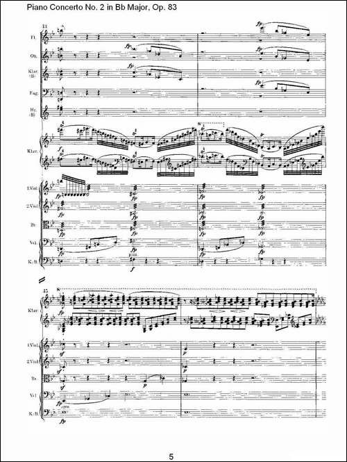 Bb大调钢琴第二协奏曲,-Op.83第三乐章-其他谱