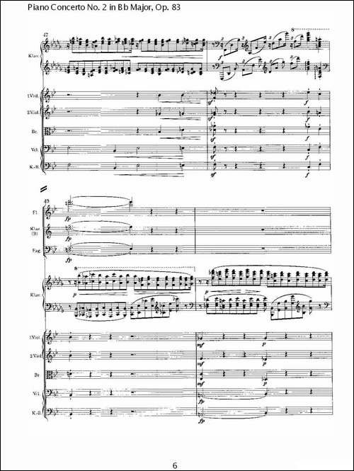 Bb大调钢琴第二协奏曲,-Op.83第三乐章-其他谱