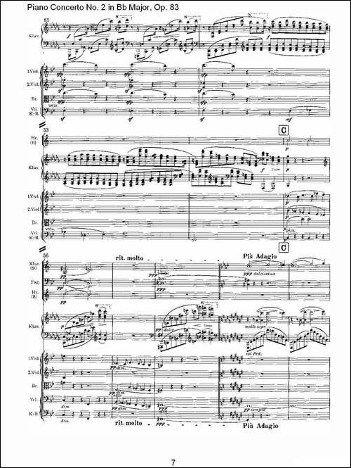 Bb大调钢琴第二协奏曲,-Op.83第三乐章-其他谱