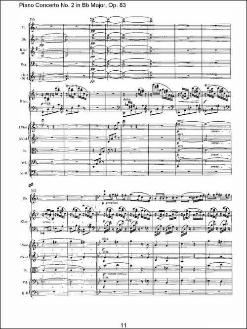 Bb大调钢琴第二协奏曲,-Op.83第四乐章-其他谱