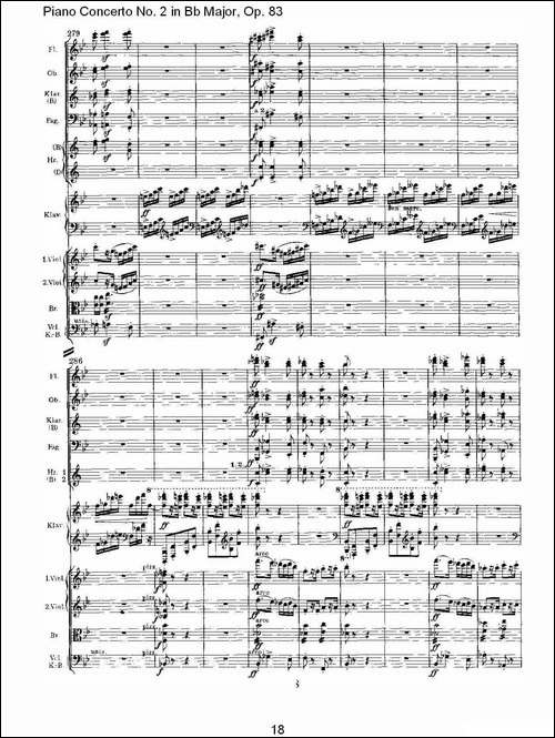 Bb大调钢琴第二协奏曲,-Op.83第四乐章-其他谱
