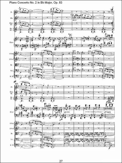 Bb大调钢琴第二协奏曲,-Op.83第四乐章-其他谱