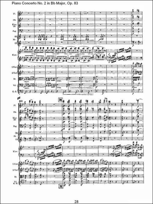 Bb大调钢琴第二协奏曲,-Op.83第四乐章-其他谱