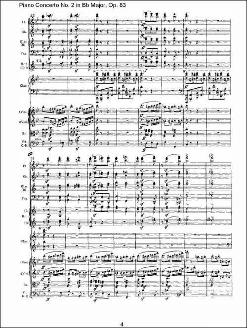 Bb大调钢琴第二协奏曲,-Op.83第四乐章-其他谱
