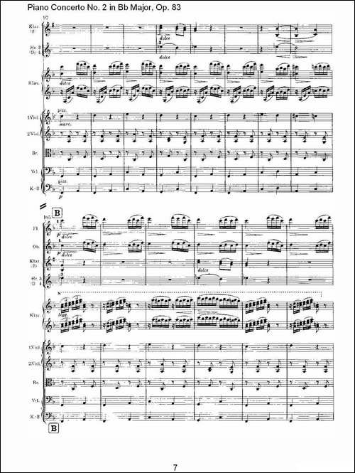 Bb大调钢琴第二协奏曲,-Op.83第四乐章-其他谱