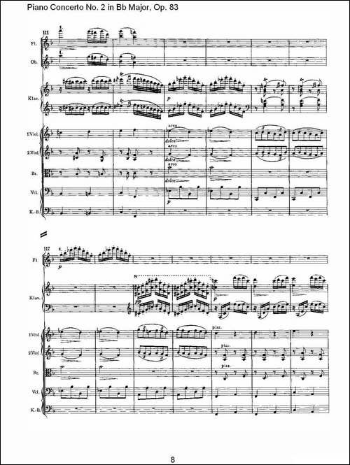 Bb大调钢琴第二协奏曲,-Op.83第四乐章-其他谱