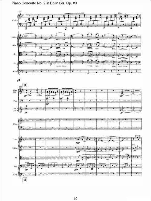 Bb大调钢琴第二协奏曲,-Op.83第四乐章-其他谱