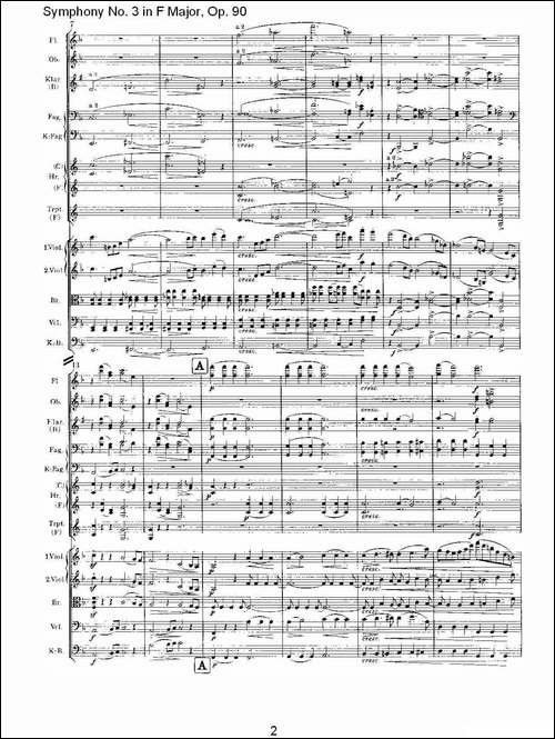 F大调第三交响曲,-Op.90第一乐章-其他谱