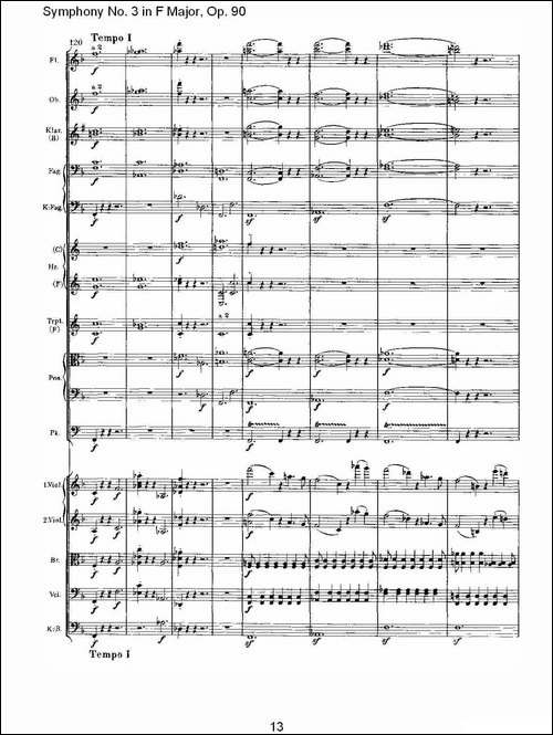 F大调第三交响曲,-Op.90第一乐章-其他谱