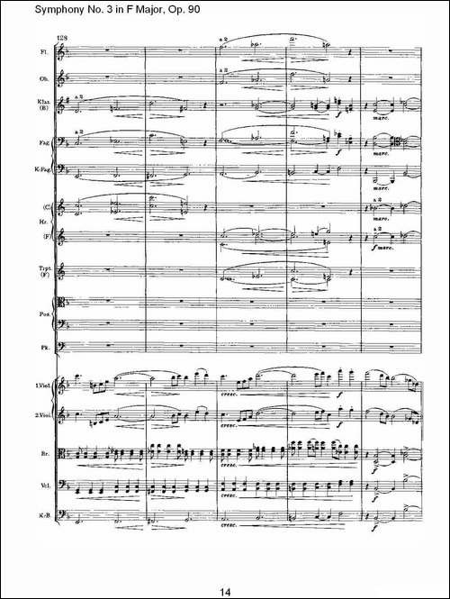 F大调第三交响曲,-Op.90第一乐章-其他谱
