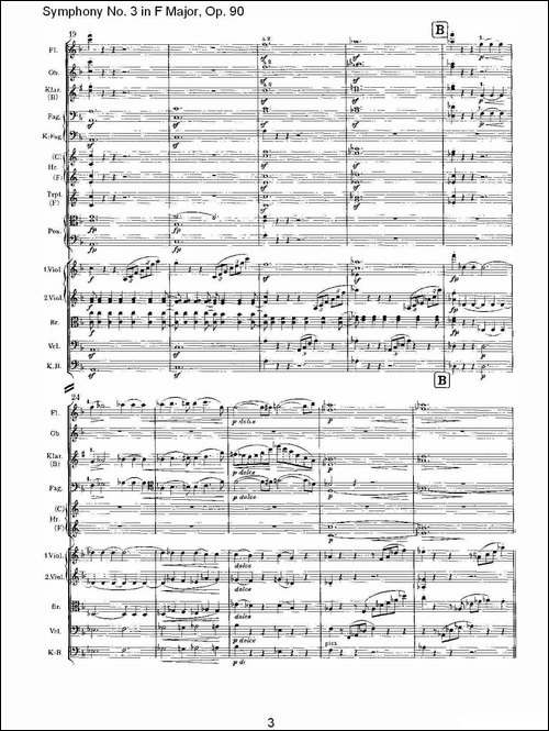 F大调第三交响曲,-Op.90第一乐章-其他谱