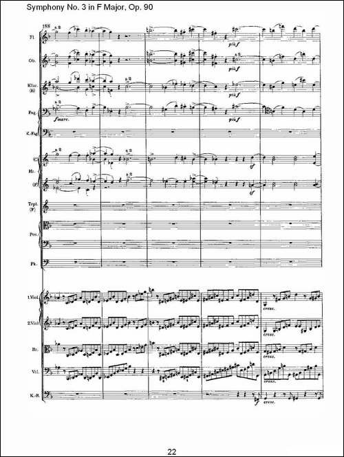 F大调第三交响曲,-Op.90第一乐章-其他谱
