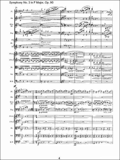 F大调第三交响曲,-Op.90第一乐章-其他谱