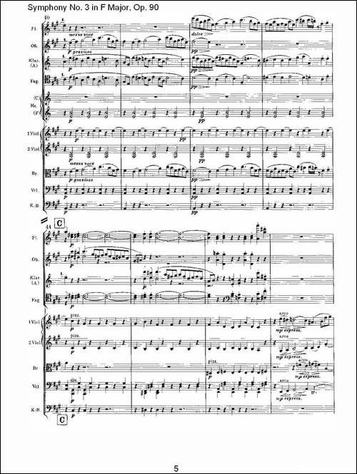 F大调第三交响曲,-Op.90第一乐章-其他谱