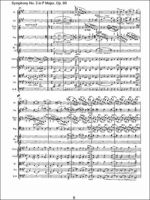 F大调第三交响曲,-Op.90第一乐章-其他谱