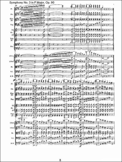 F大调第三交响曲,-Op.90第一乐章-其他谱