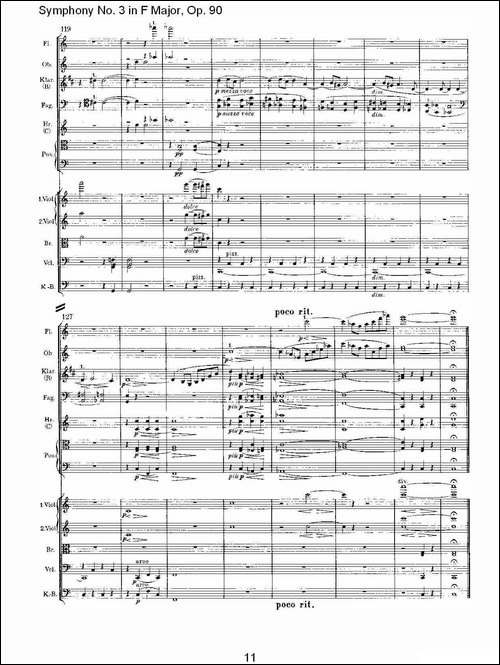 F大调第三交响曲,-Op.90第二乐章-其他谱