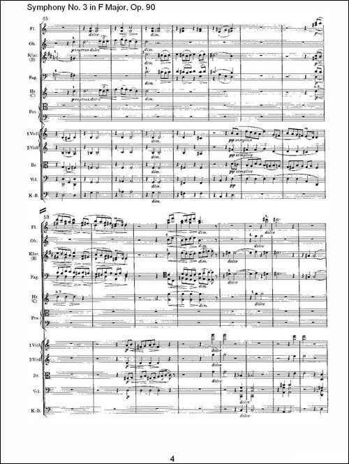 F大调第三交响曲,-Op.90第二乐章-其他谱