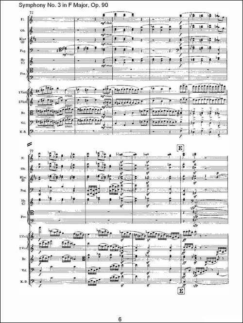 F大调第三交响曲,-Op.90第二乐章-其他谱