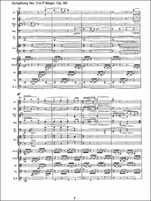 F大调第三交响曲,-Op.90第二乐章-其他谱
