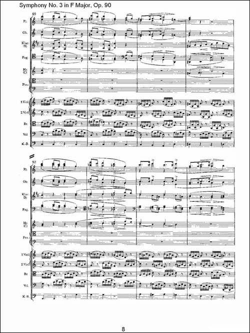 F大调第三交响曲,-Op.90第二乐章-其他谱