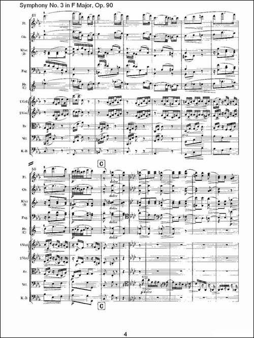 F大调第三交响曲,-Op.90第三乐章-其他谱