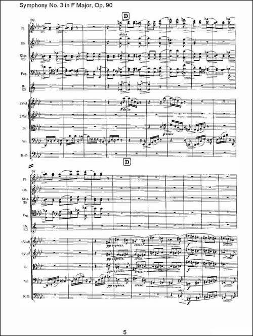 F大调第三交响曲,-Op.90第三乐章-其他谱