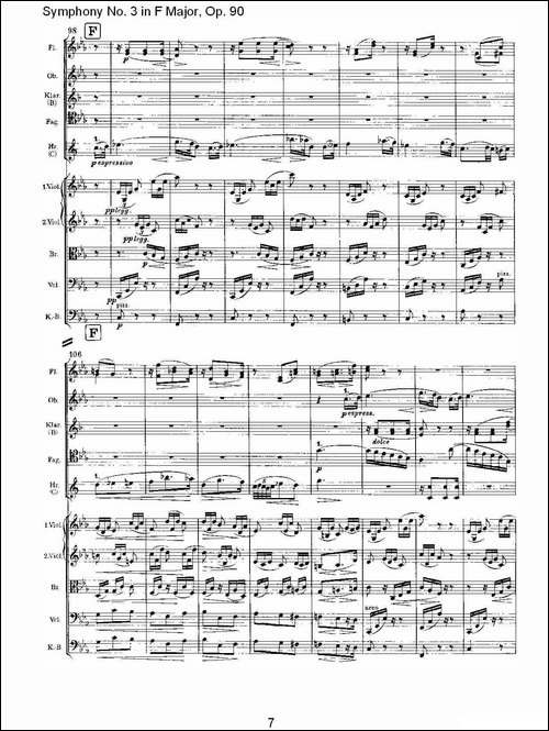 F大调第三交响曲,-Op.90第三乐章-其他谱