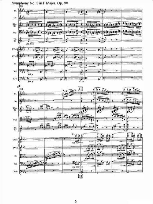 F大调第三交响曲,-Op.90第三乐章-其他谱